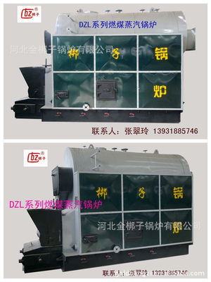 供应梆子蒸汽锅炉 每小时1吨蒸发量 DZL燃煤系列蒸汽锅炉